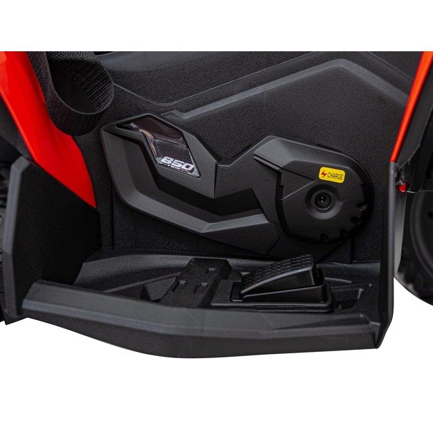 Vienvietis elektrinis keturratis vaikams Maverick ATV, raudonas