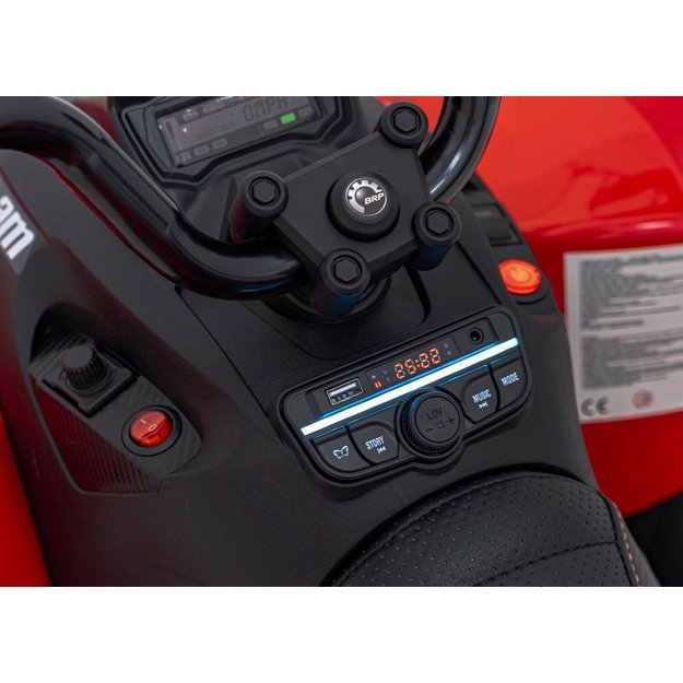Vienvietis elektrinis keturratis vaikams Maverick ATV, raudonas