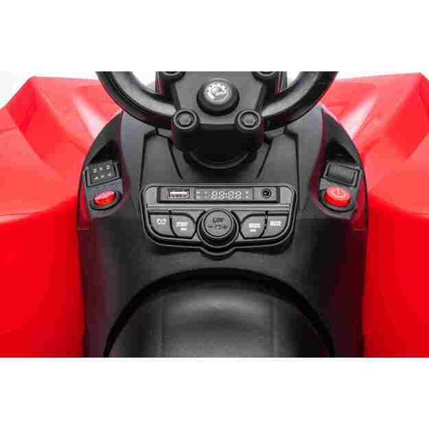 Vienvietis elektrinis keturratis vaikams Maverick ATV, raudonas