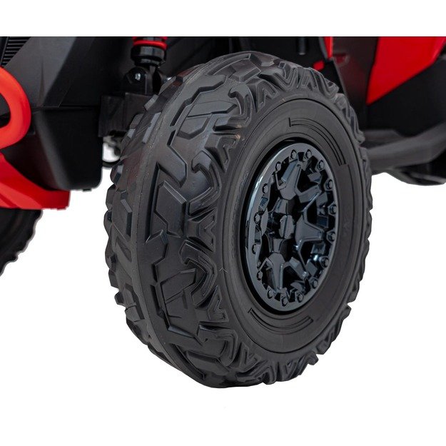 Vienvietis elektrinis keturratis vaikams Maverick ATV, raudonas
