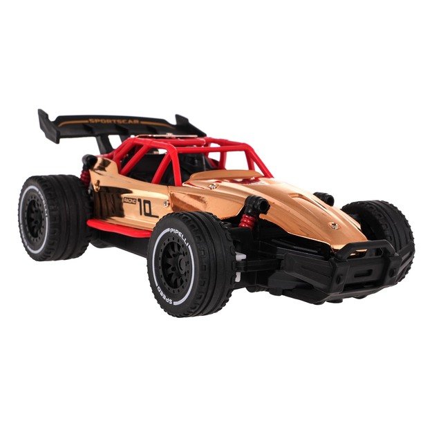 Nuotoliniu būdu valdomas lenktyninis RACING 01 automobilis, auksinis