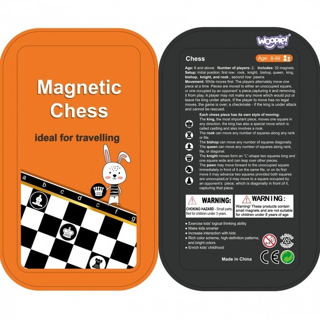 Magnetinių šachmatų žaidimas 2in1, WOOPIE