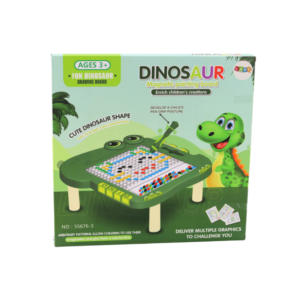 Edukacinis magnetinis stalas „Dinozauras“, žalia 