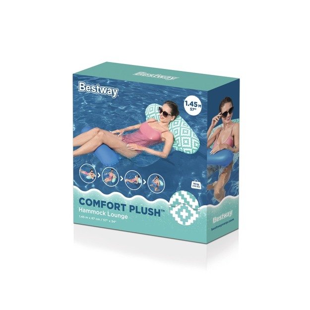 Tinklinis pripučiamas plaukimo čiužinys 145 cm, BESTWAY  