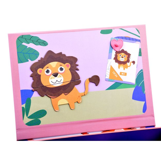 Magnetinė gyvūnų dėlionė vaikams 54 el.