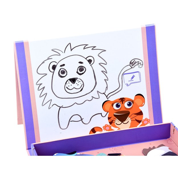 Magnetinė gyvūnų dėlionė vaikams 54 el.