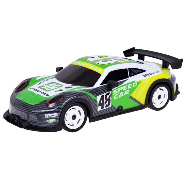 Nuotoliniu būdu valdomas sportinis „Drift Super Race“ automobilis, žalias