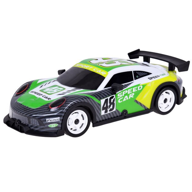 Nuotoliniu būdu valdomas sportinis „Drift Super Race“ automobilis, žalias