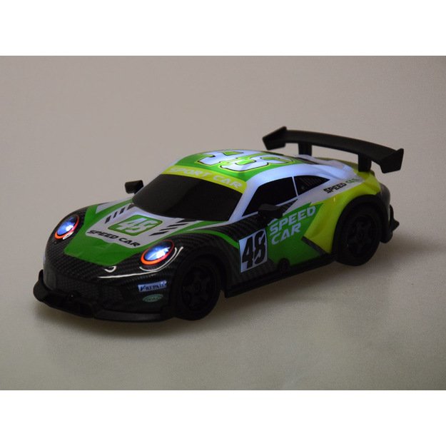 Nuotoliniu būdu valdomas sportinis „Drift Super Race“ automobilis, žalias