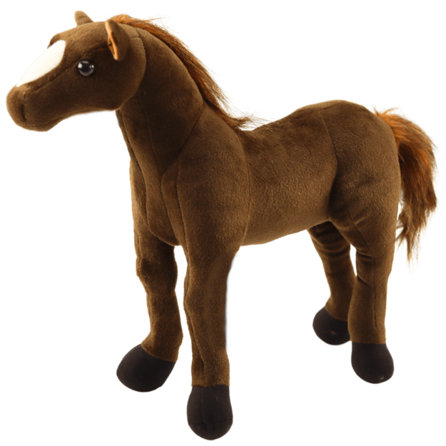 Pliušinis arklys „Snuggle Toy“, tamsiai rudas