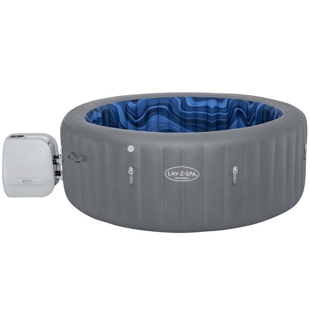 Pripučiama sūkurinė vonia „Lay-Z-Spa SANTORINI PRO 7“ su LED ir hidromasažu, Bestway 6001T