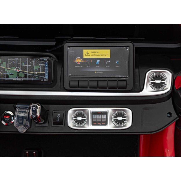 Dvivietis elektrinis visureigis vaikams Mercedes Benz G63 AMG XXL, raudonas