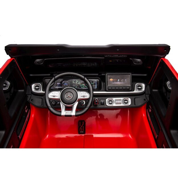 Dvivietis elektrinis visureigis vaikams Mercedes Benz G63 AMG XXL, raudonas