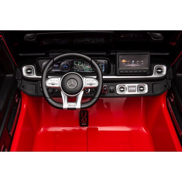 Dvivietis elektrinis visureigis vaikams Mercedes Benz G63 AMG XXL, raudonas