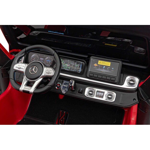 Dvivietis elektrinis visureigis vaikams Mercedes Benz G63 AMG XXL, raudonas