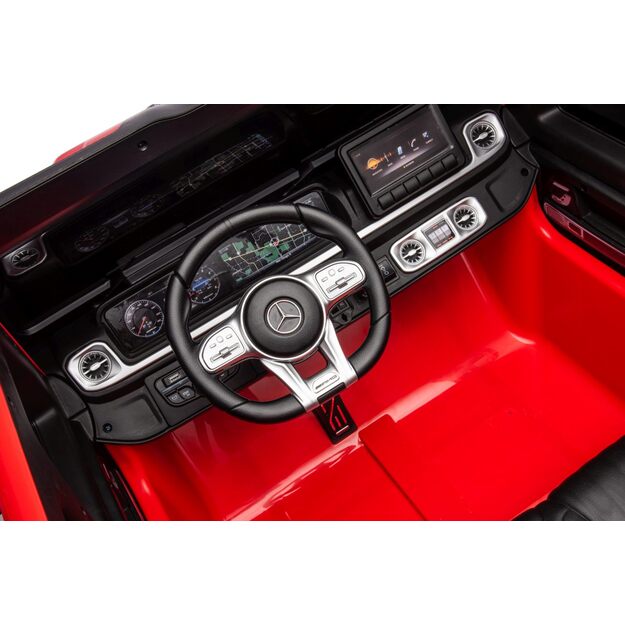 Dvivietis elektrinis visureigis vaikams Mercedes Benz G63 AMG XXL, raudonas