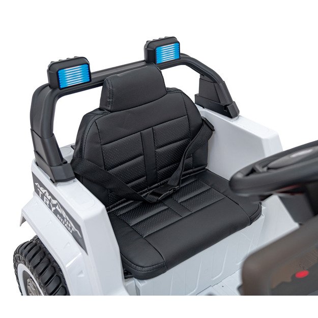 Vienvietis elektrinis visureigis vaikams Off Road MOUNTAIN, baltas