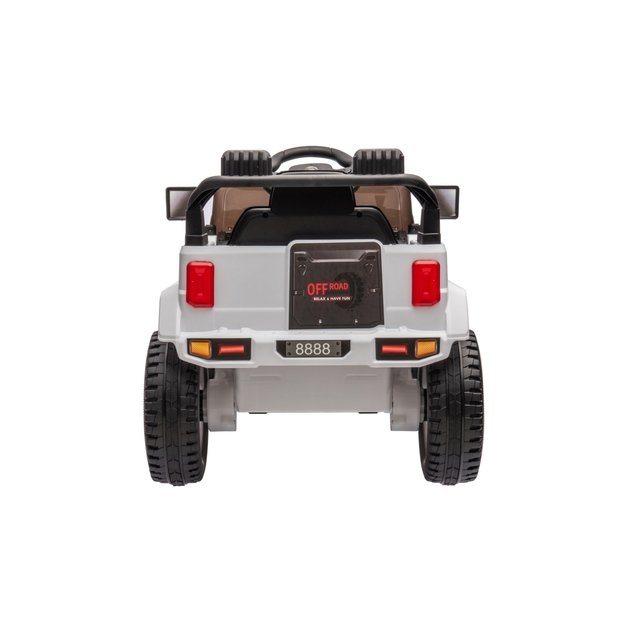 Vienvietis elektrinis visureigis vaikams Off Road MOUNTAIN, baltas