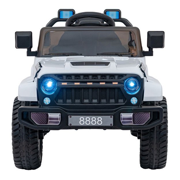 Vienvietis elektrinis visureigis vaikams Off Road MOUNTAIN, baltas