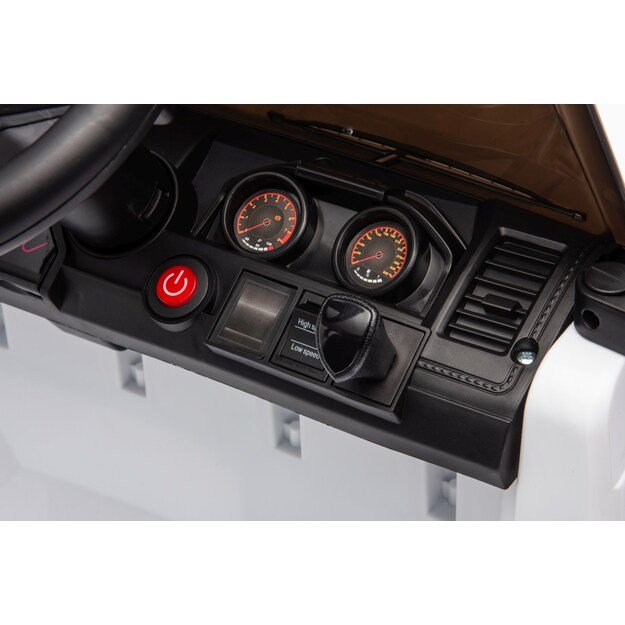 Vienvietis elektrinis visureigis vaikams Off Road MOUNTAIN, baltas