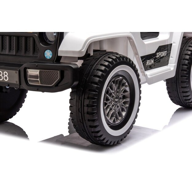 Vienvietis elektrinis visureigis vaikams Off Road MOUNTAIN, baltas