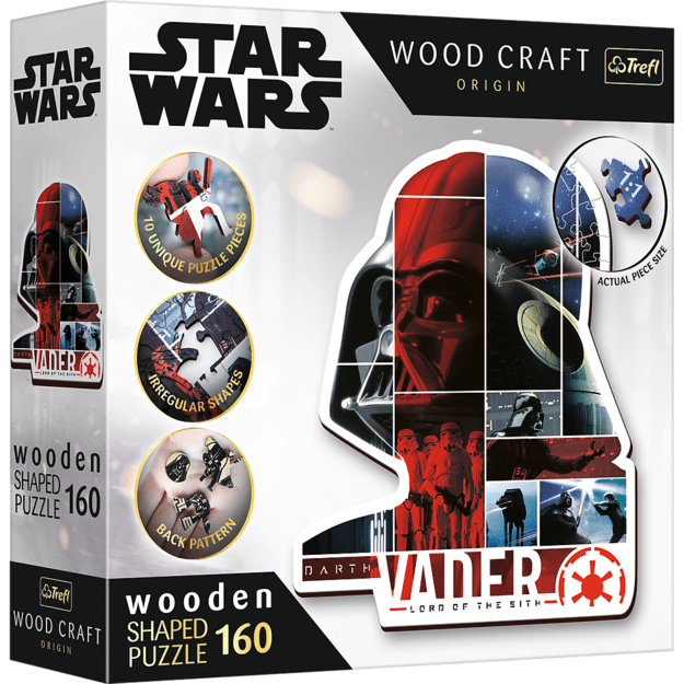 Medinė dėlionė vaikams „Žvaigždžių karai Darth Vader“ 160 el. Trefl 20190