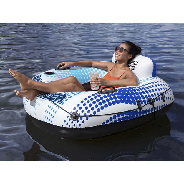 Pripučiamas ratas su atlošu ir stogeliu 123cm, Bestway 43725