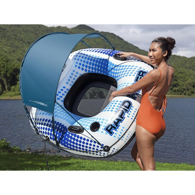 Pripučiamas ratas su atlošu ir stogeliu 123cm, Bestway 43725