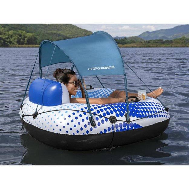Pripučiamas ratas su atlošu ir stogeliu 123cm, Bestway 43725