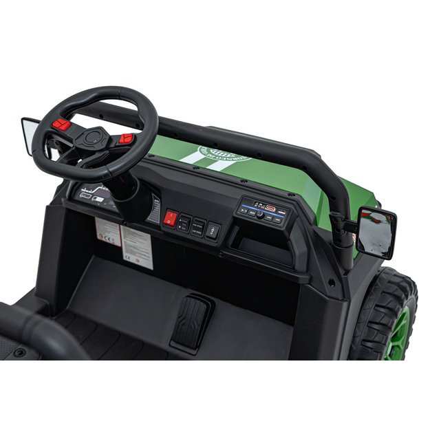 Dvivietis elektrinis visureigis vaikams Champion Pick-Up, žalias