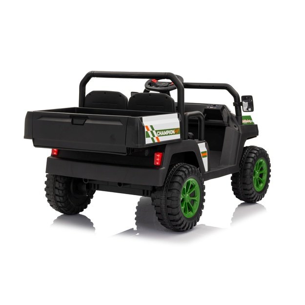 Dvivietis elektrinis visureigis vaikams Champion Pick-Up, žalias