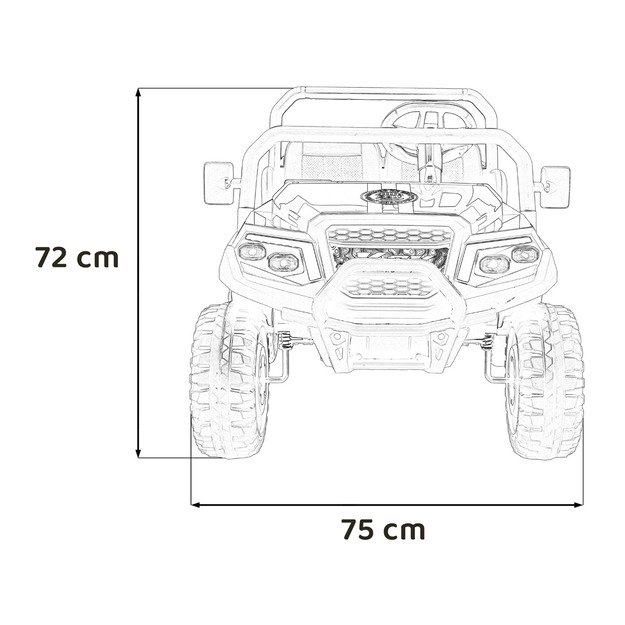 Dvivietis elektrinis visureigis vaikams Champion Pick-Up, žalias