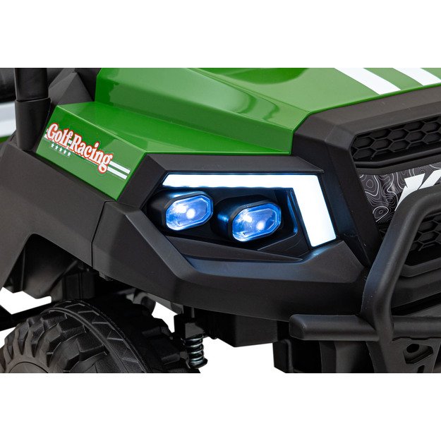 Dvivietis elektrinis visureigis vaikams Champion Pick-Up, žalias