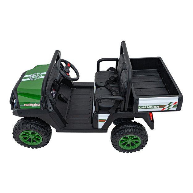 Dvivietis elektrinis visureigis vaikams Champion Pick-Up, žalias
