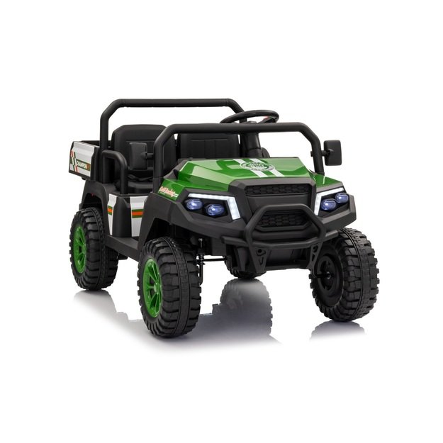 Dvivietis elektrinis visureigis vaikams Champion Pick-Up, žalias