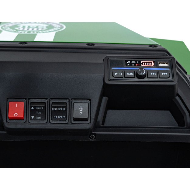 Dvivietis elektrinis visureigis vaikams Champion Pick-Up, žalias