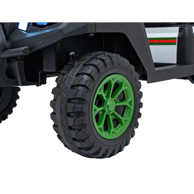 Dvivietis elektrinis visureigis vaikams Champion Pick-Up, žalias