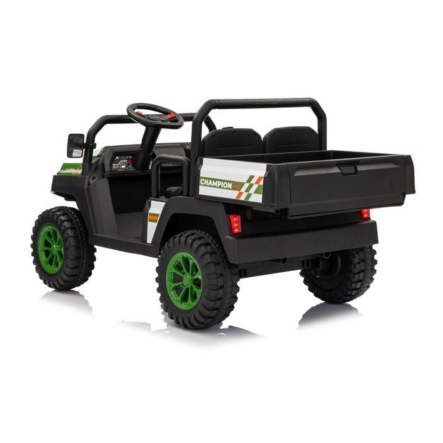 Dvivietis elektrinis visureigis vaikams Champion Pick-Up, žalias