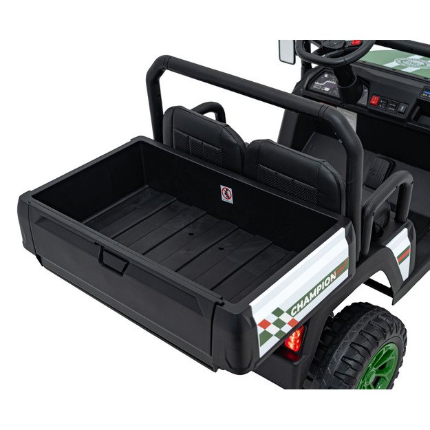 Dvivietis elektrinis visureigis vaikams Champion Pick-Up, žalias