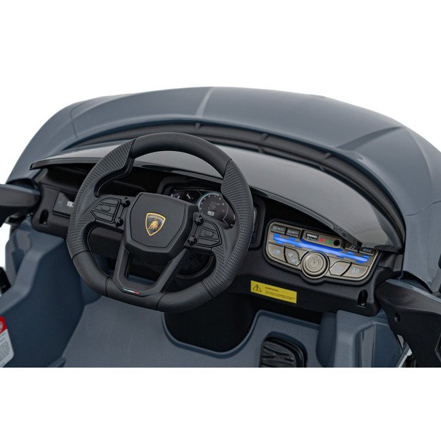 Vienvietis elektromobilis vaikams Lamborghini Revuelto, pilkas