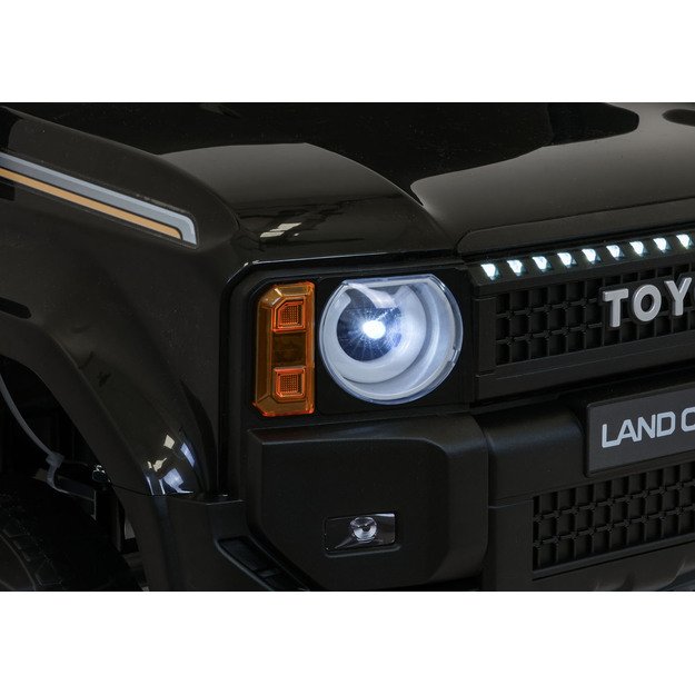 Vienvietis elektrinis džipas vaikams Toyota Land Cruiser PRADO, juodas