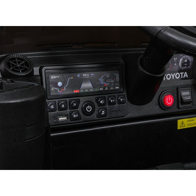 Vienvietis elektrinis džipas vaikams Toyota Land Cruiser PRADO, juodas