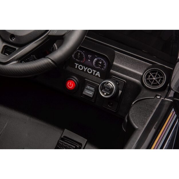 Vienvietis elektrinis džipas vaikams Toyota Land Cruiser PRADO, juodas