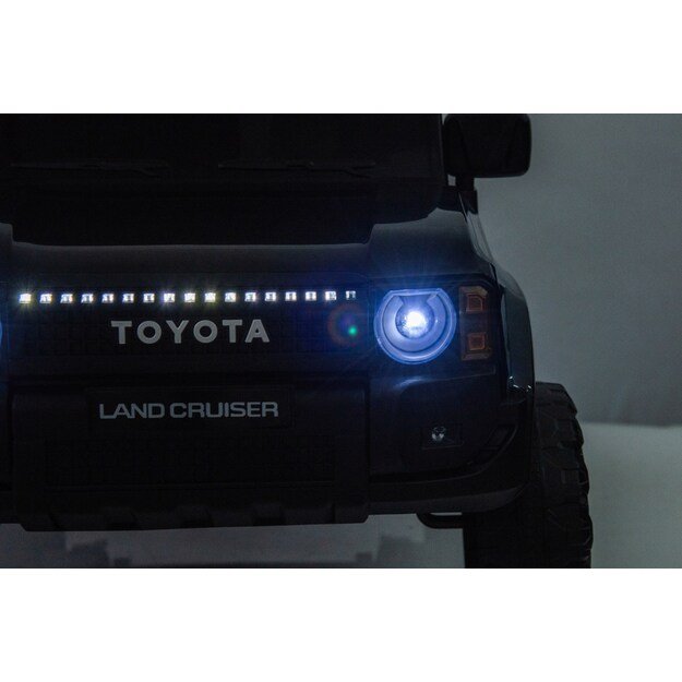 Vienvietis elektrinis džipas vaikams Toyota Land Cruiser PRADO, juodas