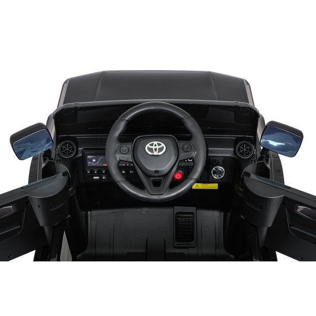 Vienvietis elektrinis džipas vaikams Toyota Land Cruiser PRADO, juodas