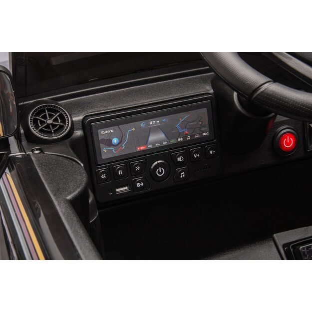 Vienvietis elektrinis džipas vaikams Toyota Land Cruiser PRADO, juodas