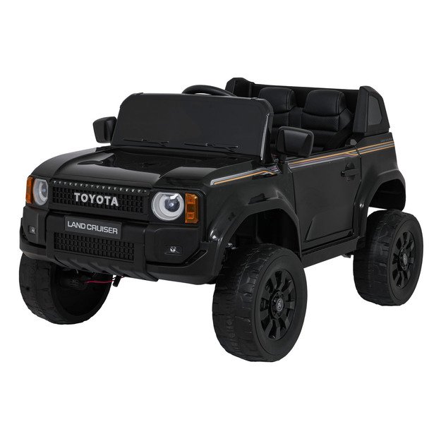 Vienvietis elektrinis džipas vaikams Toyota Land Cruiser PRADO, juodas