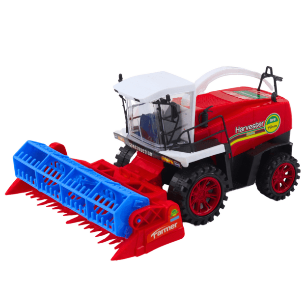 Žaislinis grūdų kombainas „Farmer Heder Drive", raudonas