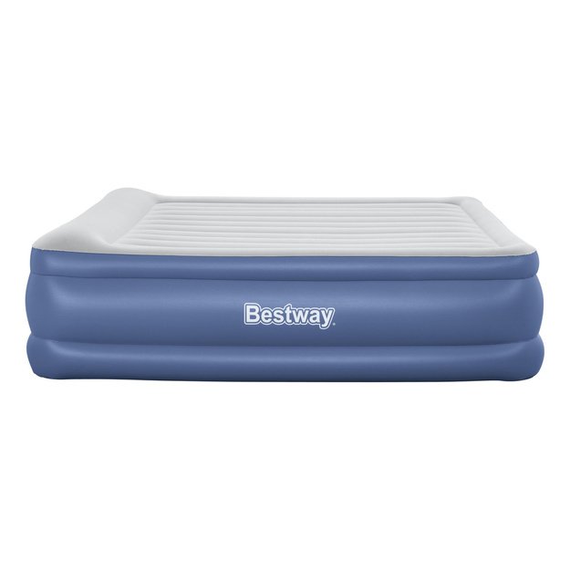 Pripučiamas dvivietis čiužinys 203x193x56cm su įmontuota pompa, Bestway 67692