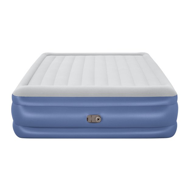 Pripučiamas dvivietis čiužinys 203x193x56cm su įmontuota pompa, Bestway 67692